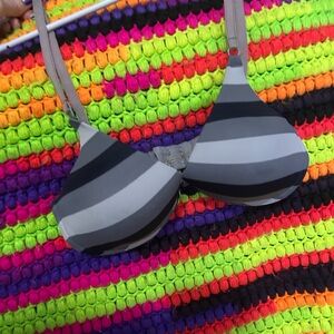 Striped Push Up Bra